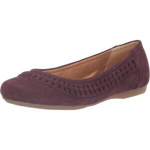 Earth Jett Size 11M Flats Ballet Red Plum Purple Dress Slip-On Design